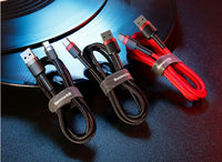 HKM-360787 2-in-1 Micro USB Charging Cable - Woven Design, Available in 0.5m, 1m, 2m Lengths