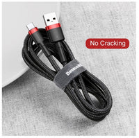 HKM-360787 2-in-1 Micro USB Charging Cable - Woven Design, Available in 0.5m, 1m, 2m Lengths