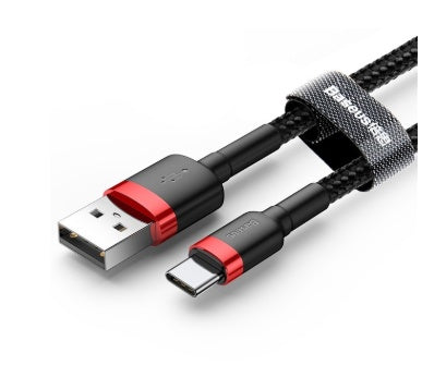 HKM-360787 2-in-1 Micro USB Charging Cable - Woven Design, Available in 0.5m, 1m, 2m Lengths