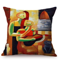 HKM-360787 European American Style Artistic Linen Pillowcase - 45x45CM Cushion Cover