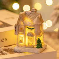 HKM-360851 LED Luminous Resin Christmas House Decorations – Various Styles