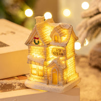 HKM-360851 LED Luminous Resin Christmas House Decorations – Various Styles