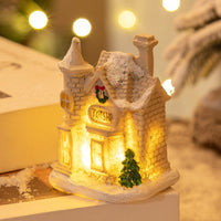HKM-360851 LED Luminous Resin Christmas House Decorations – Various Styles