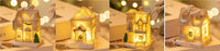 HKM-360851 LED Luminous Resin Christmas House Decorations – Various Styles