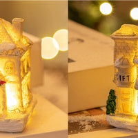 HKM-360851 LED Luminous Resin Christmas House Decorations – Various Styles