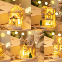 HKM-360851 LED Luminous Resin Christmas House Decorations – Various Styles