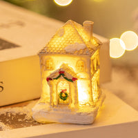 HKM-360851 LED Luminous Resin Christmas House Decorations – Various Styles