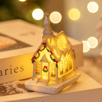HKM-360851 LED Luminous Resin Christmas House Decorations – Various Styles