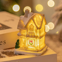 HKM-360851 LED Luminous Resin Christmas House Decorations – Various Styles