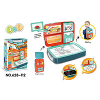 HKM-360979 3-in-1 Educational Drawing Backpack and Magnetic Drawing Board Play Set for Kids Ages 2-13