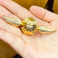 HKM-361043 Golden Metal Fidget Spinner for Stress Relief and Anxiety Management, Suitable for Ages 5 and Up