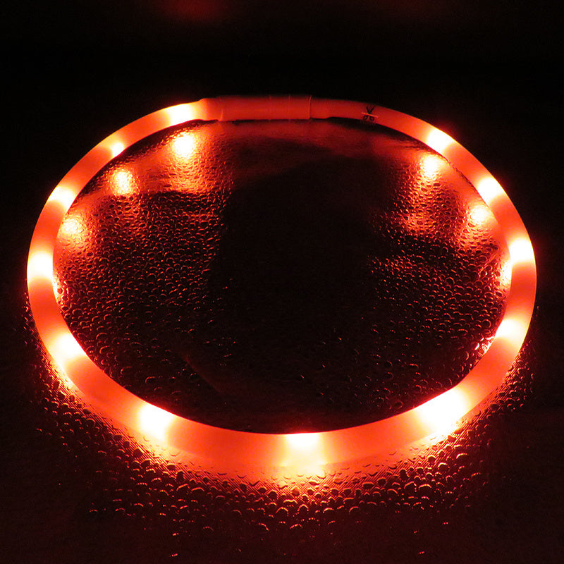 HKM-361107 Luminous Anti-Lost Pet Collar for Large Dogs - USB Rechargeable with Flashing Modes