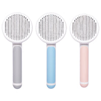 HKM-361171 135-Degree Round Handle Pet Passage Comb with Self-Cleaning Feature