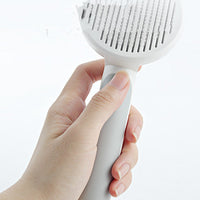 HKM-361171 135-Degree Round Handle Pet Passage Comb with Self-Cleaning Feature
