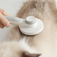 HKM-361171 135-Degree Round Handle Pet Passage Comb with Self-Cleaning Feature