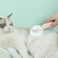 HKM-361171 135-Degree Round Handle Pet Passage Comb with Self-Cleaning Feature