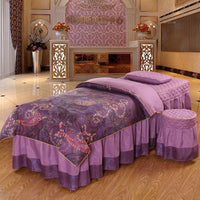 HKM-361171 Cotton Beauty Bed Cover for Salon - Casual Twill Design, 180x230cm