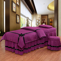 HKM-361171 Cotton Beauty Bed Cover for Salon - Casual Twill Design, 180x230cm
