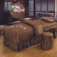 HKM-361171 Cotton Beauty Bed Cover for Salon - Casual Twill Design, 180x230cm