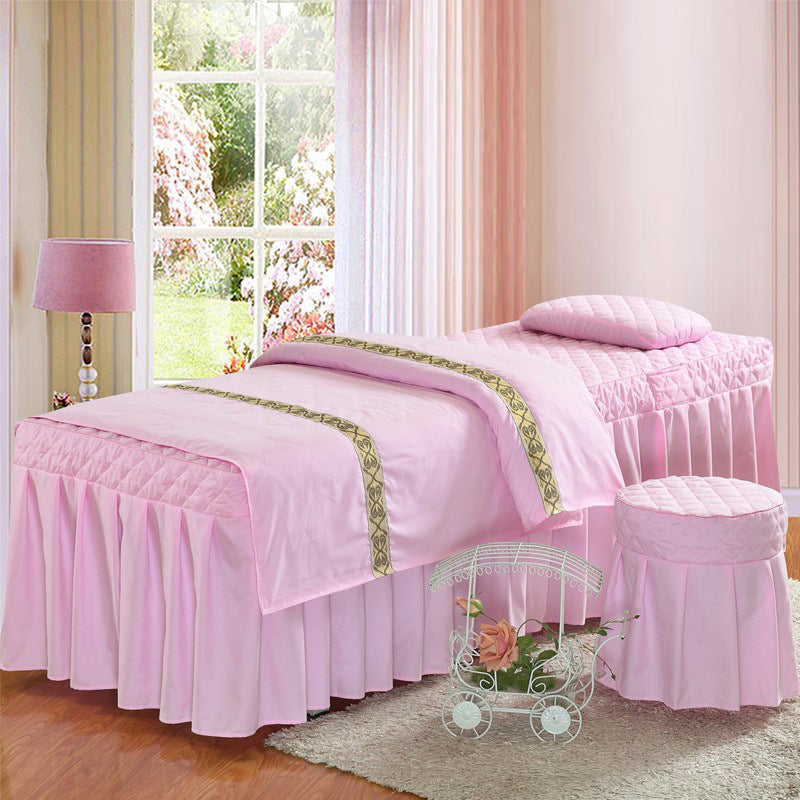HKM-361171 Cotton Beauty Bed Cover for Salon - Casual Twill Design, 180x230cm