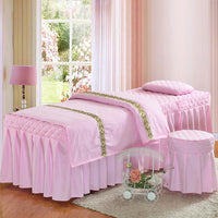 HKM-361171 Cotton Beauty Bed Cover for Salon - Casual Twill Design, 180x230cm