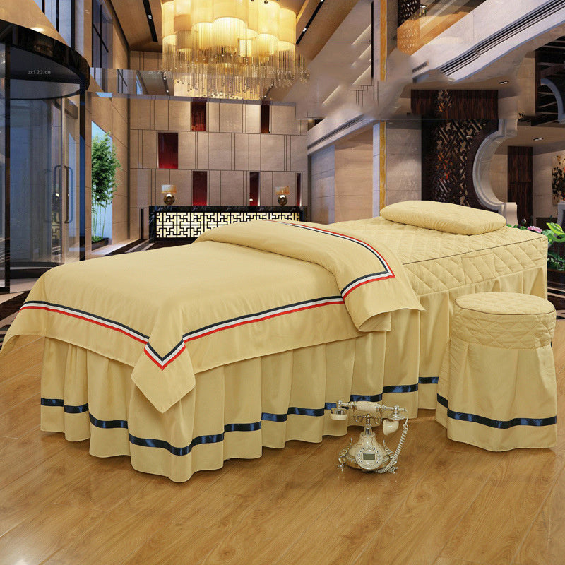 HKM-361171 Cotton Beauty Bed Cover for Salon - Casual Twill Design, 180x230cm