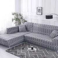 HKM-361235 Modern Elastic Kaleidoscope Polyester Sofa Cover - Various Patterns and Sizes Available