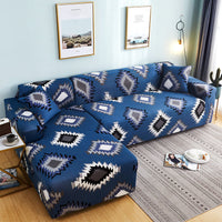 HKM-361235 Modern Elastic Kaleidoscope Polyester Sofa Cover - Various Patterns and Sizes Available