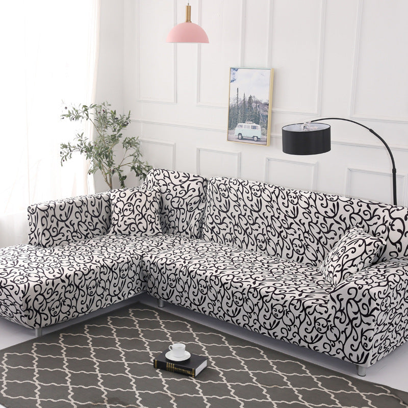 HKM-361235 Modern Elastic Kaleidoscope Polyester Sofa Cover - Various Patterns and Sizes Available