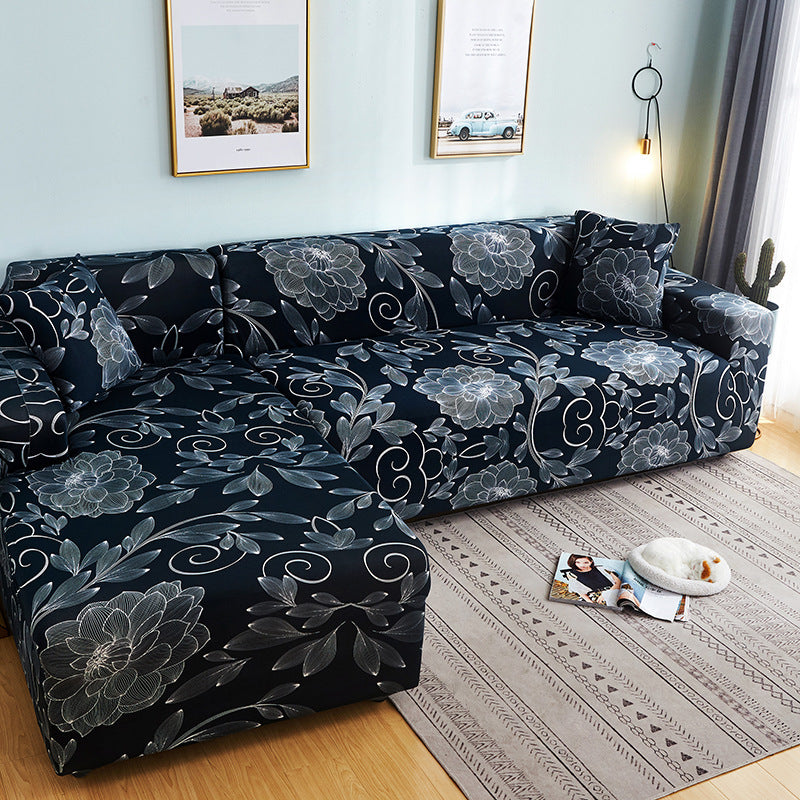 HKM-361235 Modern Elastic Kaleidoscope Polyester Sofa Cover - Various Patterns and Sizes Available