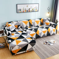 HKM-361235 Modern Elastic Kaleidoscope Polyester Sofa Cover - Various Patterns and Sizes Available