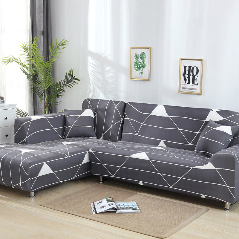 HKM-361235 Modern Elastic Kaleidoscope Polyester Sofa Cover - Various Patterns and Sizes Available