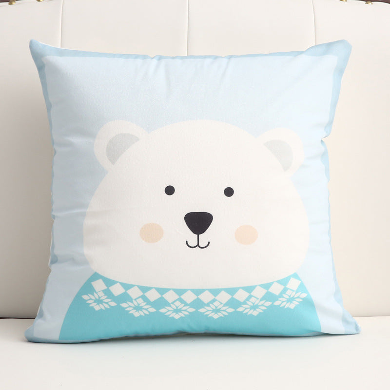 HKM-361299 Cartoon Short Plush Pillow for Home and Outdoor Decoration