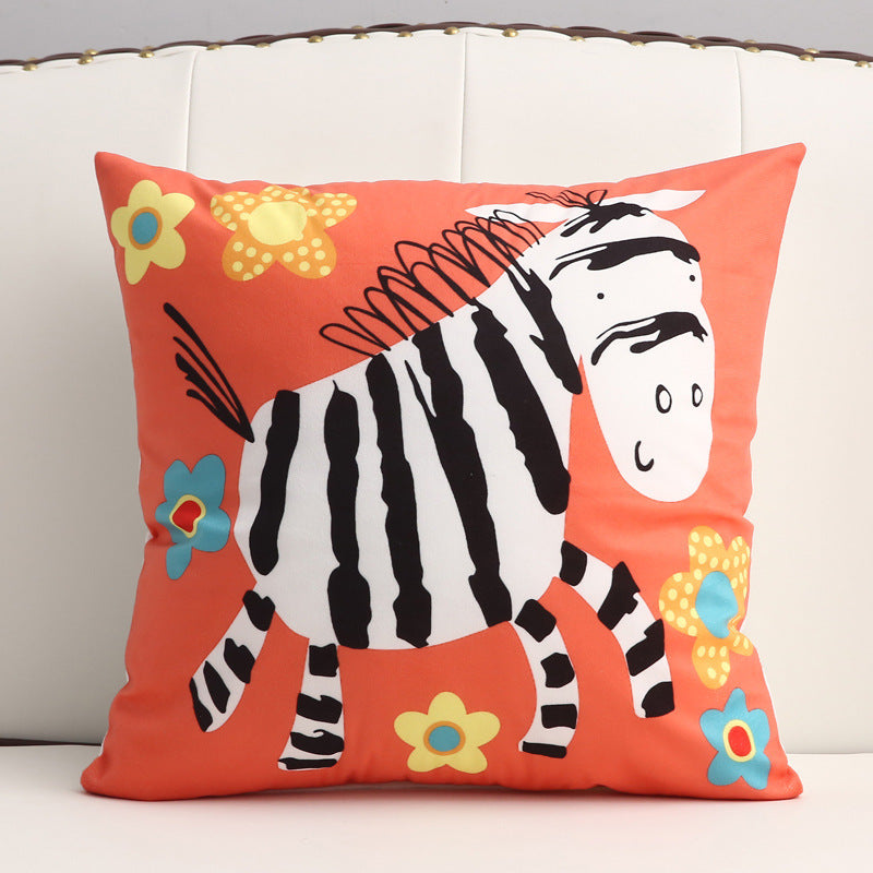 HKM-361299 Cartoon Short Plush Pillow for Home and Outdoor Decoration