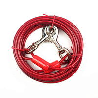 HKM-361363 Double Hook Wire Rope Dog Leash with Steel Wire and Plastic Sleeve - Multiple Colors Available