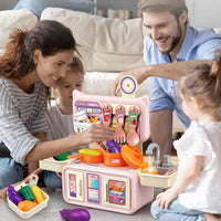 HKM-361363 Plastic Pretend Play Kitchen Toy Set for Children – 13-Piece Mini Kitchen Playset