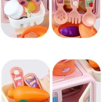 HKM-361363 Plastic Pretend Play Kitchen Toy Set for Children – 13-Piece Mini Kitchen Playset