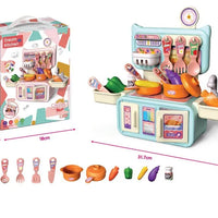HKM-361363 Plastic Pretend Play Kitchen Toy Set for Children – 13-Piece Mini Kitchen Playset