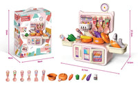 HKM-361363 Plastic Pretend Play Kitchen Toy Set for Children – 13-Piece Mini Kitchen Playset
