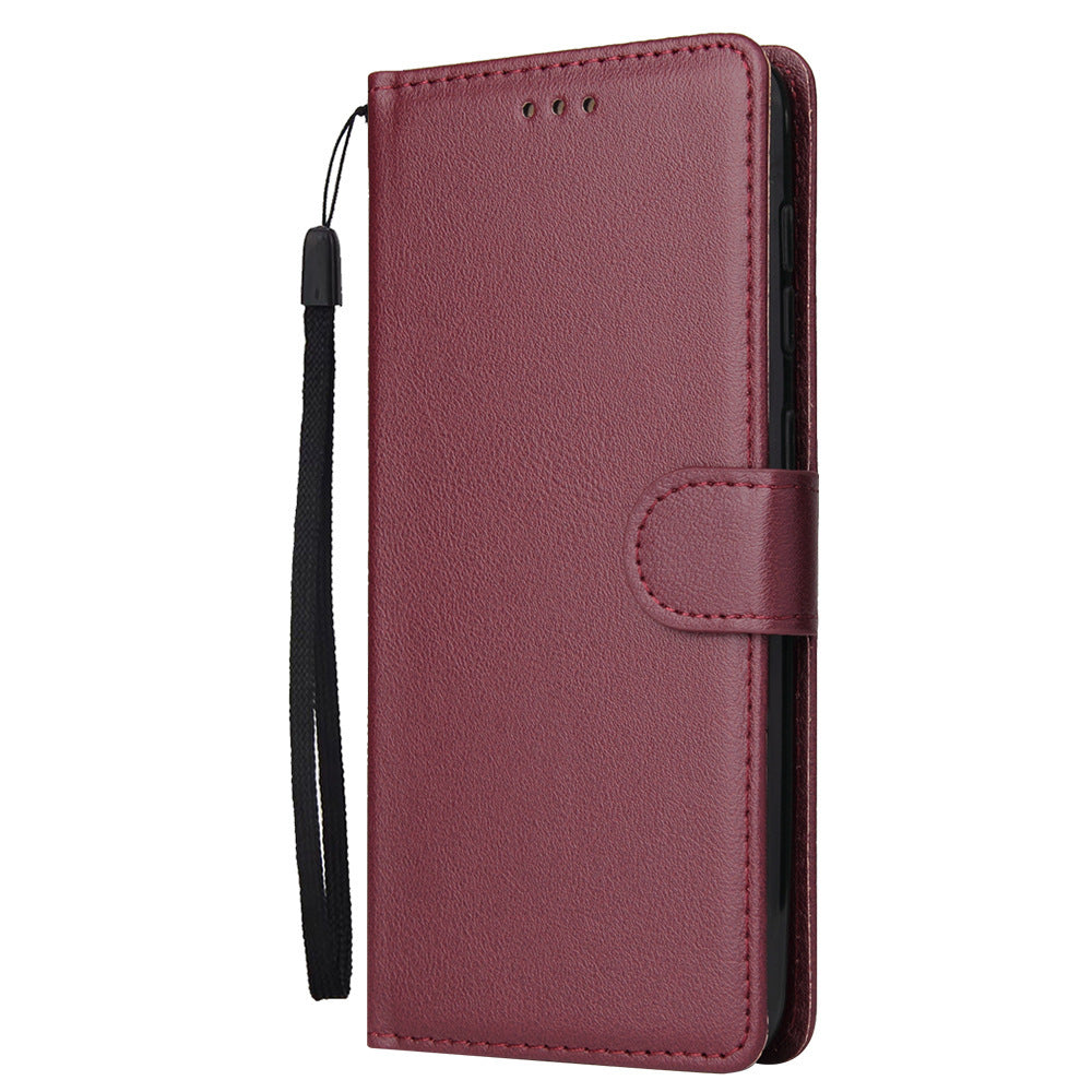 HKM-361491 Ultra-Thin Flip Phone Holster with Card Photo Frame in Solid Color - Simple Design