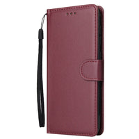 HKM-361491 Ultra-Thin Flip Phone Holster with Card Photo Frame in Solid Color - Simple Design