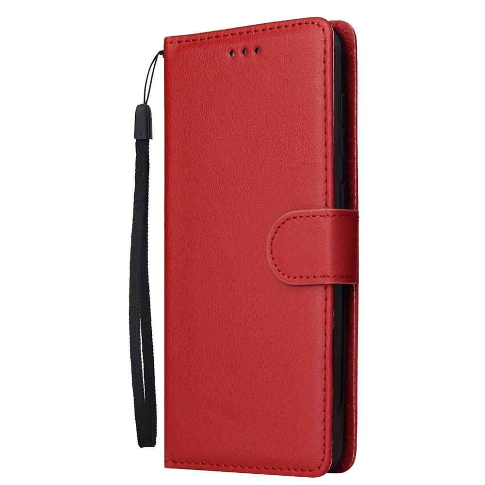 HKM-361491 Ultra-Thin Flip Phone Holster with Card Photo Frame in Solid Color - Simple Design