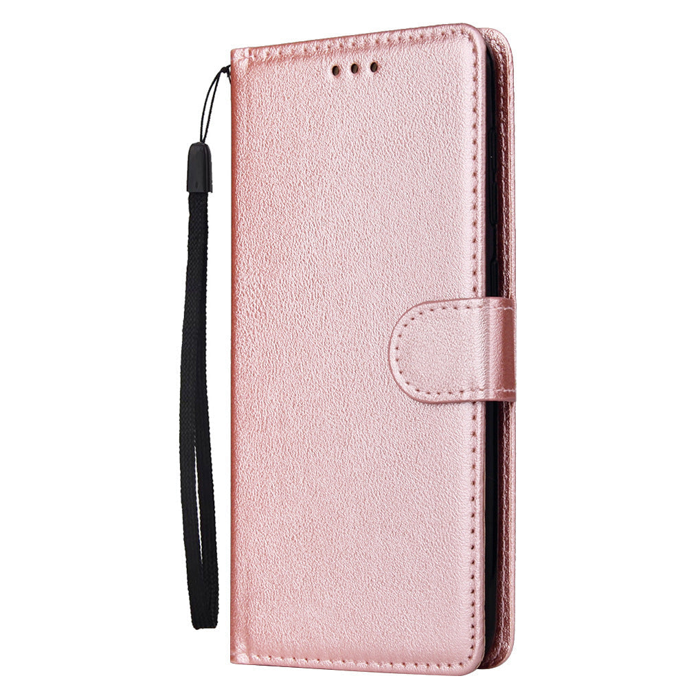 HKM-361491 Ultra-Thin Flip Phone Holster with Card Photo Frame in Solid Color - Simple Design