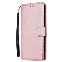 HKM-361491 Ultra-Thin Flip Phone Holster with Card Photo Frame in Solid Color - Simple Design