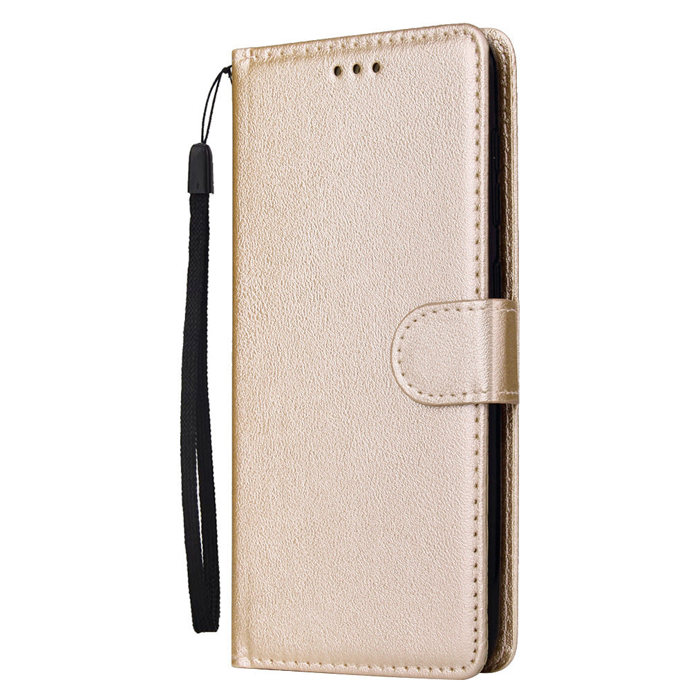HKM-361491 Ultra-Thin Flip Phone Holster with Card Photo Frame in Solid Color - Simple Design