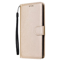 HKM-361491 Ultra-Thin Flip Phone Holster with Card Photo Frame in Solid Color - Simple Design