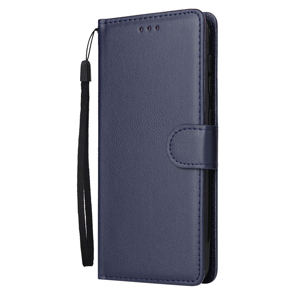 HKM-361491 Ultra-Thin Flip Phone Holster with Card Photo Frame in Solid Color - Simple Design