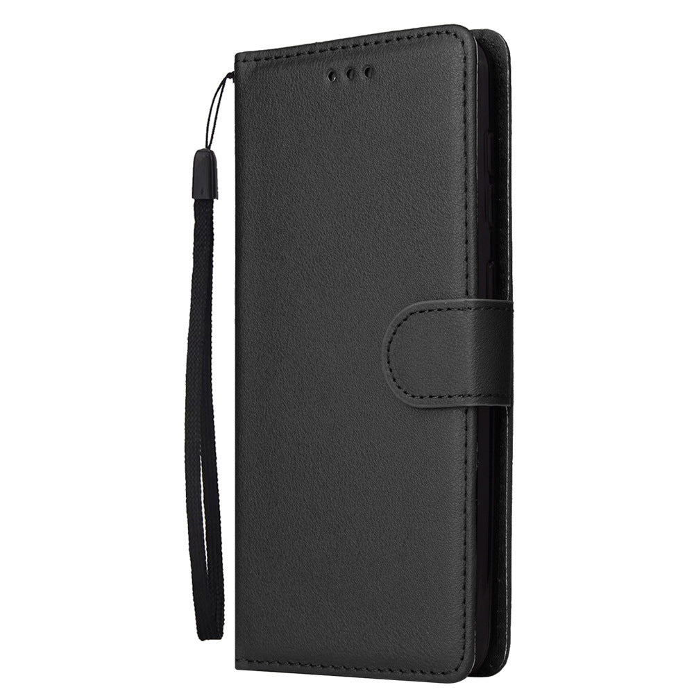 HKM-361491 Ultra-Thin Flip Phone Holster with Card Photo Frame in Solid Color - Simple Design