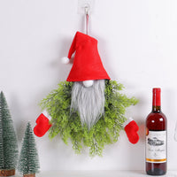 HKM-361683 Luminous Faceless Old Man Christmas Garland for Creative Door Hanging, Green Grass Hat, 40x5x55cm