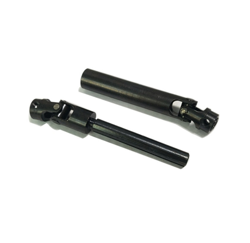 HKM-361747 Universal Drive Shaft for SCX10 D90 90027 90022 90028 Models - Stainless Steel Transmission Component, Adjustable Length 90-115mm & 110-155mm